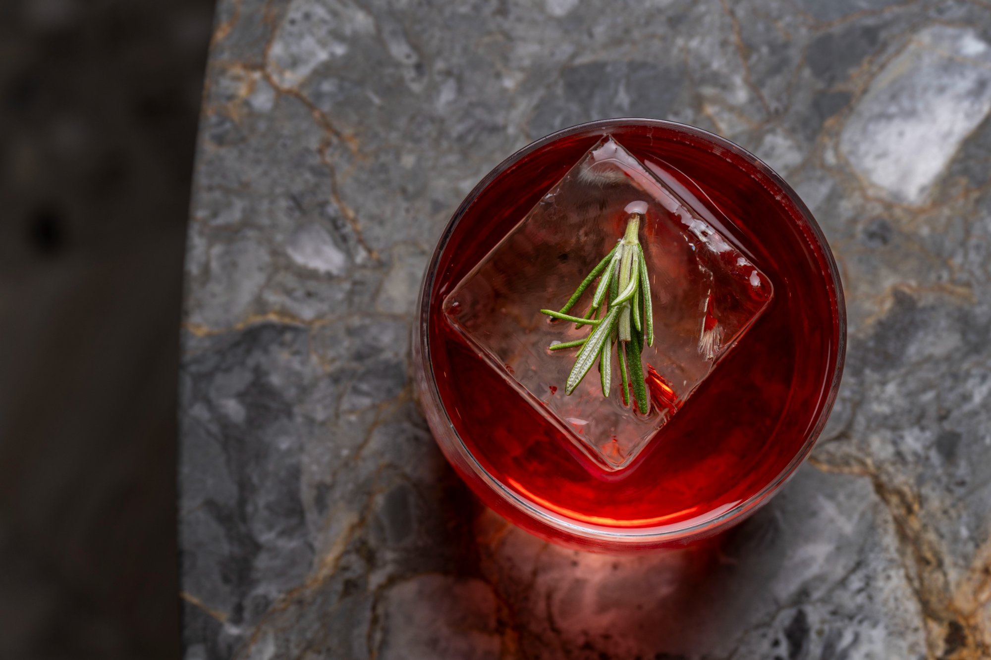 Strawberry Negroni cocktail